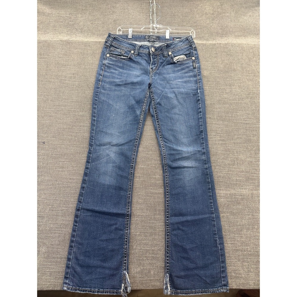 Silver Co. Aiko Bootcut Jeans Womens 29x33 Blue Denim Super Stretch‎ Mid Rise